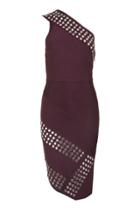 Topshop Eyelet One Shoulder Dress