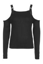 Topshop D-ring Shoulder Ribbed Jumper