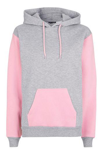 Topshop Clean Colourblock Hoodie