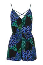 Topshop Animal Print Mix-match Romper