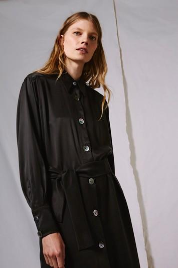 Topshop Sandwash Silk Shirt Dress