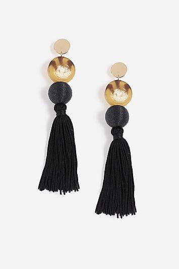 Topshop Mixed Media Drop Earrings
