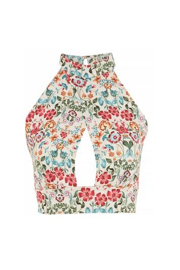 Topshop *floral Print Cross Over Top By Love