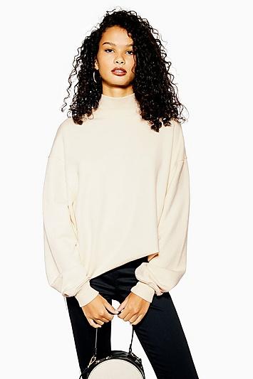 Topshop High Neck Sweatshirt