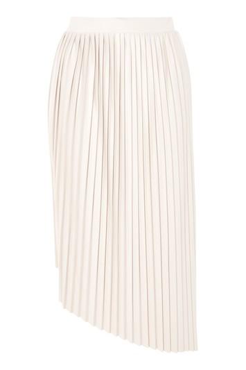 Topshop Asymmetric Pleated Midi Skirt