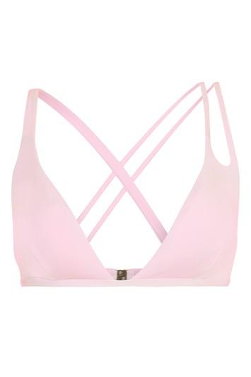 Topshop Cut Out Asymmetric Triangle Bikini Top