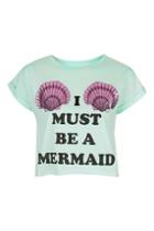 Topshop Mermaid Print Tee By We All Shine