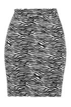 Topshop *zebra Print Mini Skirt Illustrated People