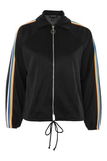Topshop Black Side Striped Track Jacket