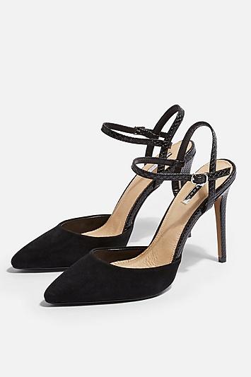 Topshop Genesis Leather Ankle Strap Shoes