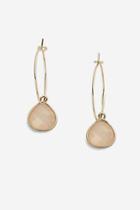 Topshop *glitter Stone Drop Hoop Earrings