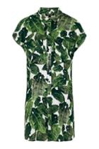 Topshop Palm Print Shirt Dress