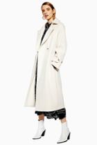 Topshop Trench Coat With Wool
