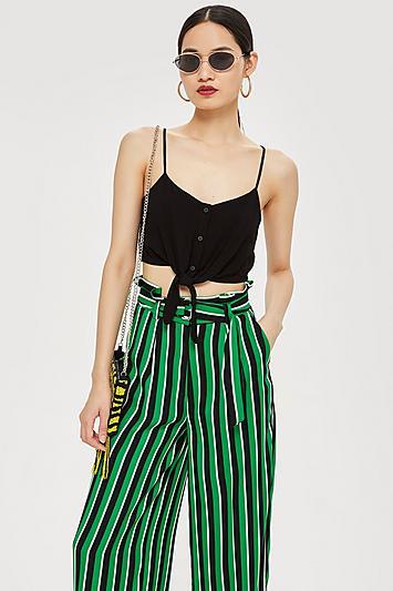 Topshop Knot Front Crop Cami Top