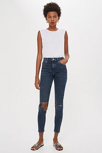 Topshop Sulphur Flap Ripped Jamie Jeans