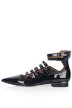 Topshop Kappacino Patent Buckle Shoe