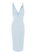 Topshop *v-neck Midi Dress With Bow By Oh My Love