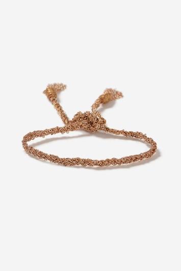 Topshop Rose Gold Look Plaited Bracelet