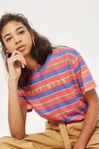 Topshop 'happiness' Stripe T-shirt By Tee & Cake