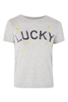 Topshop Petite 'lucky' Motif T-shirt