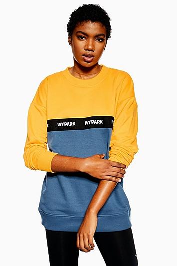 Topshop Colour Block Sweatshirt By Ivy Park