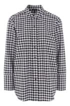 Topshop Tearaway Embroidered Gingham Shirt