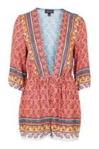 Topshop Scarf Tile Playsuit