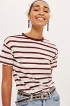 Topshop Petite Bold Striped Marl T-shirt