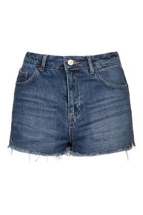 Topshop Tall Raw Hem Split Mom Shorts