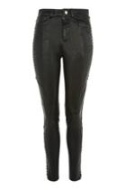 Topshop Real Leather Biker Trousers