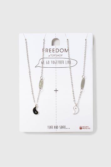 Topshop Best Friends Ying Yang Necklaces