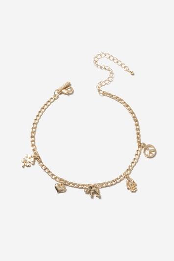 Topshop Peace And Love Charm Anklet