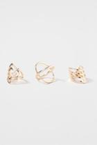 Topshop Cut Out Shape Ring Pack