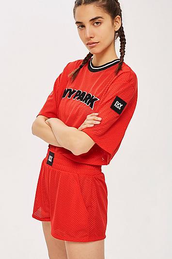 Topshop Airtex Shorts By Ivy Park