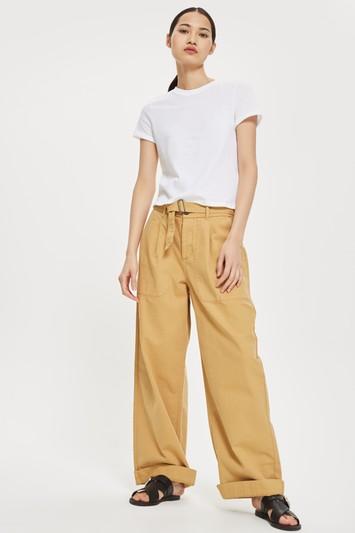 Topshop Petite Basic Crop T-shirt