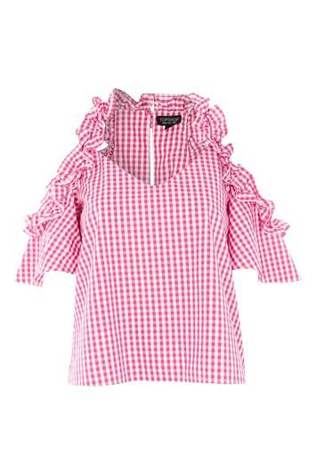 Topshop Ruffle Cold Shoulder Camisole Top