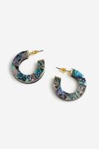 Topshop *abalone Mini Hoop Earrings