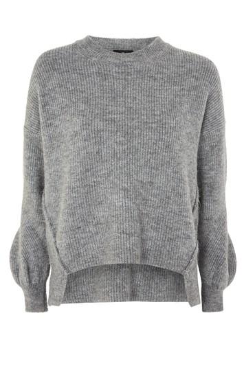 Topshop Tall Seam Mohair Cropped Sweater