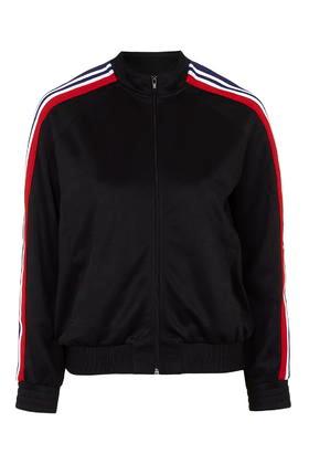 Topshop Sporty Zip Through Track Top