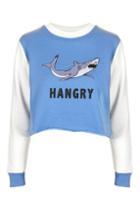 Topshop Hangry Crop Sweatshirt By Tee & Cake