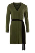 Topshop Petite Lace Up Shirt Dress