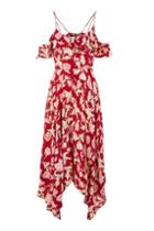 Topshop Petite Asymmetric Floral Maxi Dress