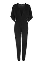 Topshop Plunge Jersey Tapered Jumpsuit