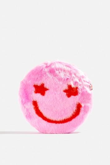 Topshop *pink Smiley Cross Body Bag By Skinnydip London