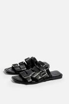 Topshop Felix Black Buckle Sandals