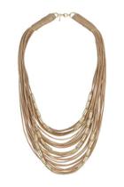 Topshop Cap And Fabric Multi-row Necklace