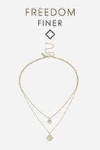Topshop *freedom Finer Coin Multirow Necklace