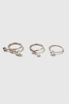 Topshop Minimal Pearl Midi Rings