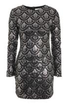 Topshop *sequin Mini Bodycon Dress By Oh My Love
