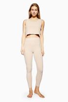 Topshop Lounge Nude Brushed Ribbed Joggers